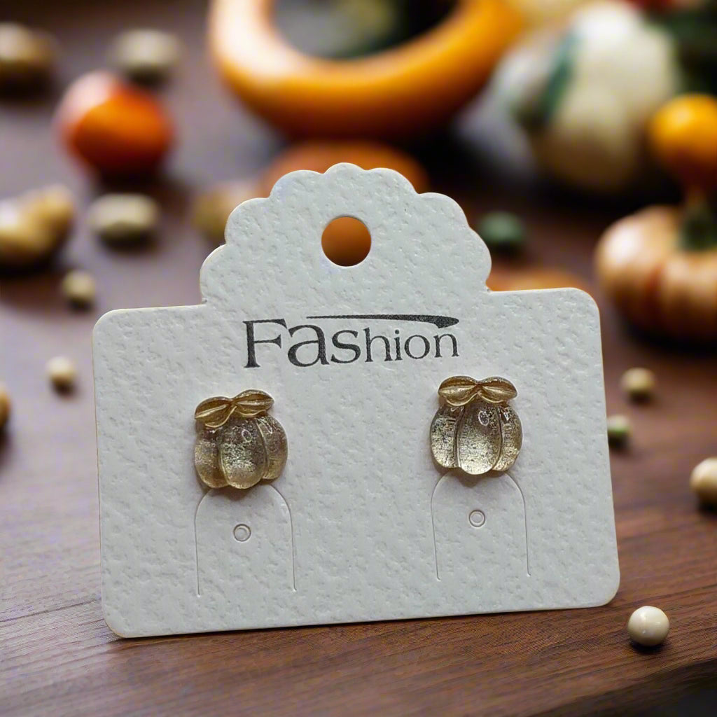 Pumpkin Earrings (9mm)