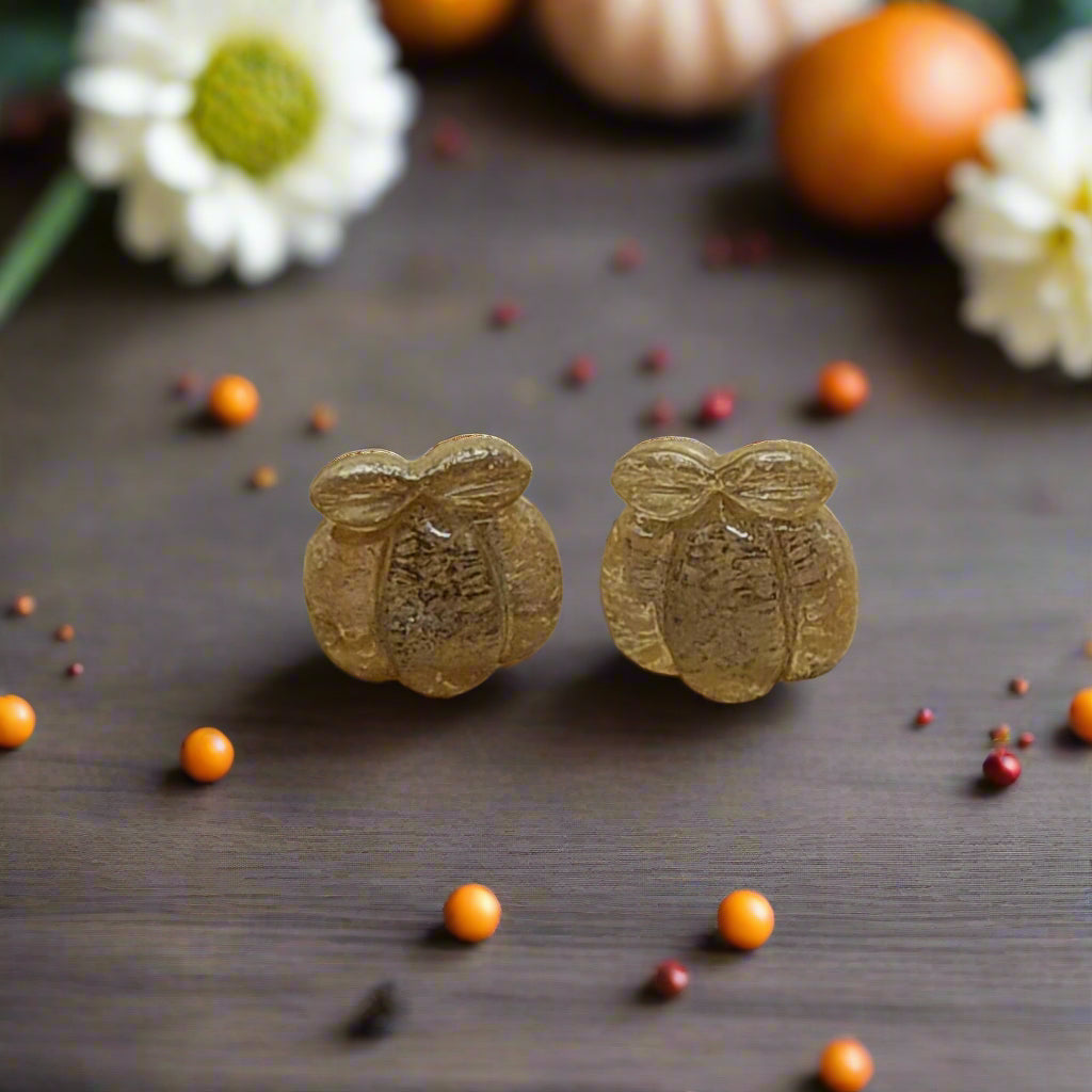 Pumpkin Earrings (9mm)