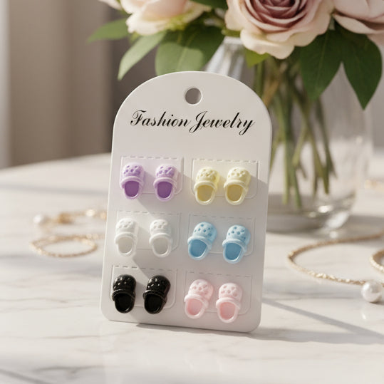 Clog Earrings (6 pair set)