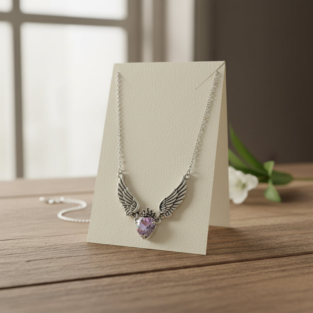 Angel Wing Heart Necklace