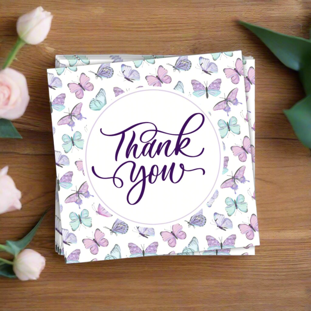 Butterflies Thank You Cards