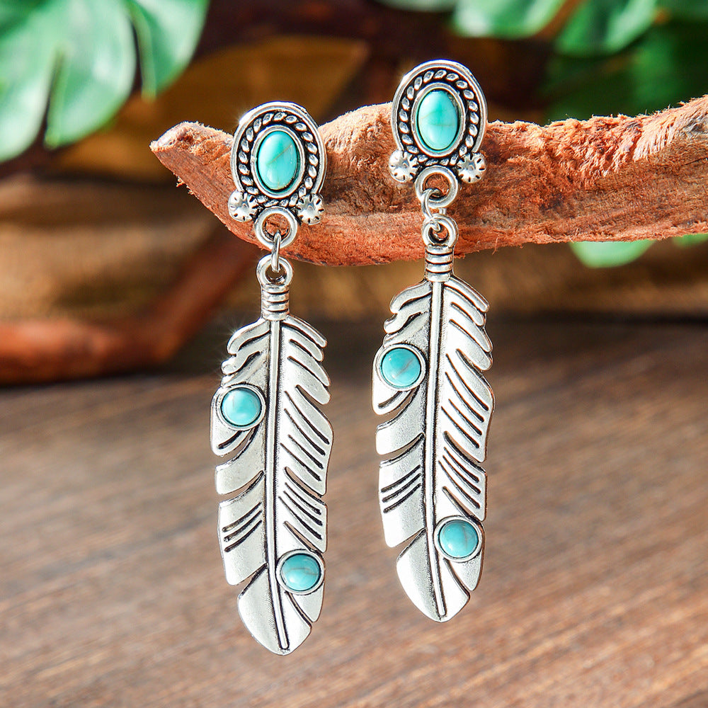 Feather Dangle Earrings