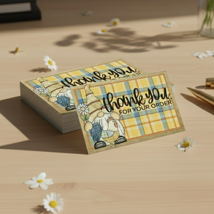 Gnome & Chicken - Thank You for Your Order Cards