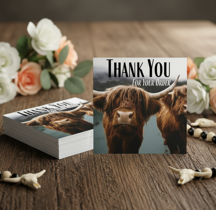 Longhorn - Thank You for Your Order Cards