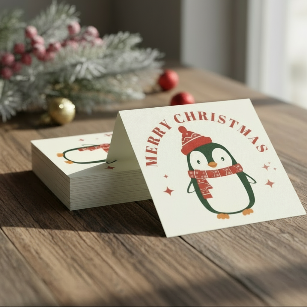 Merry Christmas Penguin Cards