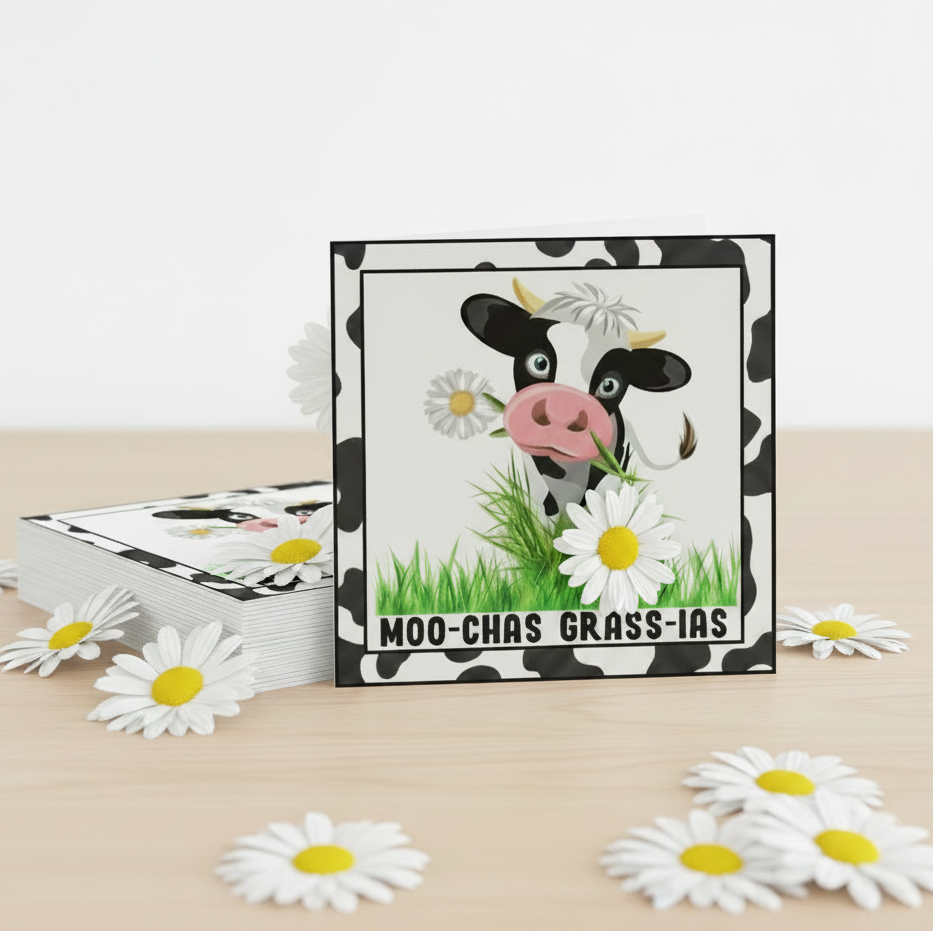 Moo-Chas Grass-ias Cards