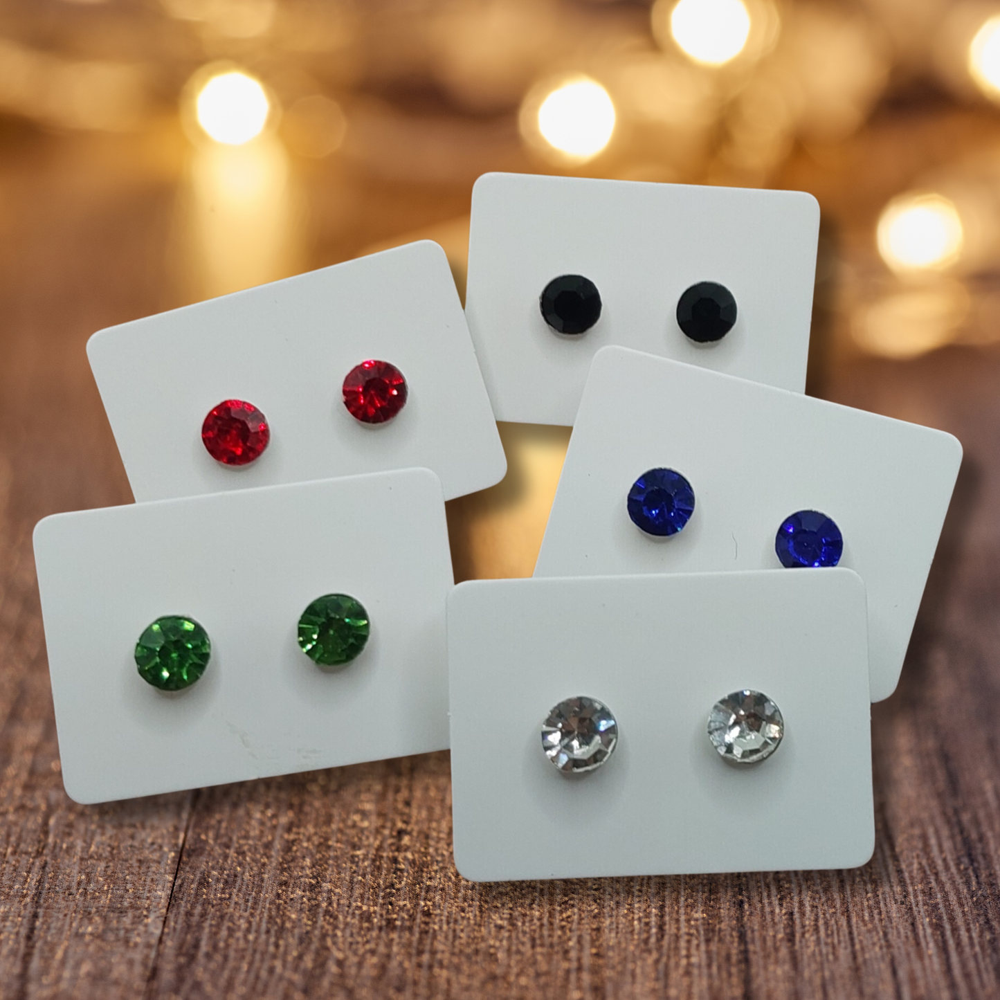 Rhinestone Stud Earrings (6mm)