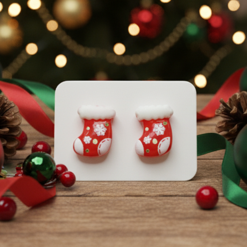Stocking Earrings (13mm)