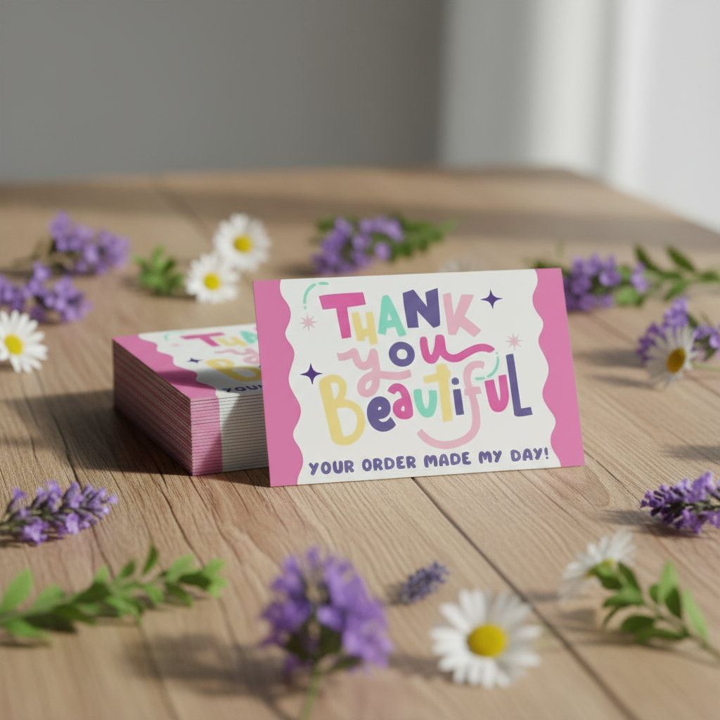 Thank You Beautiful, Your Order Made My Day Cards