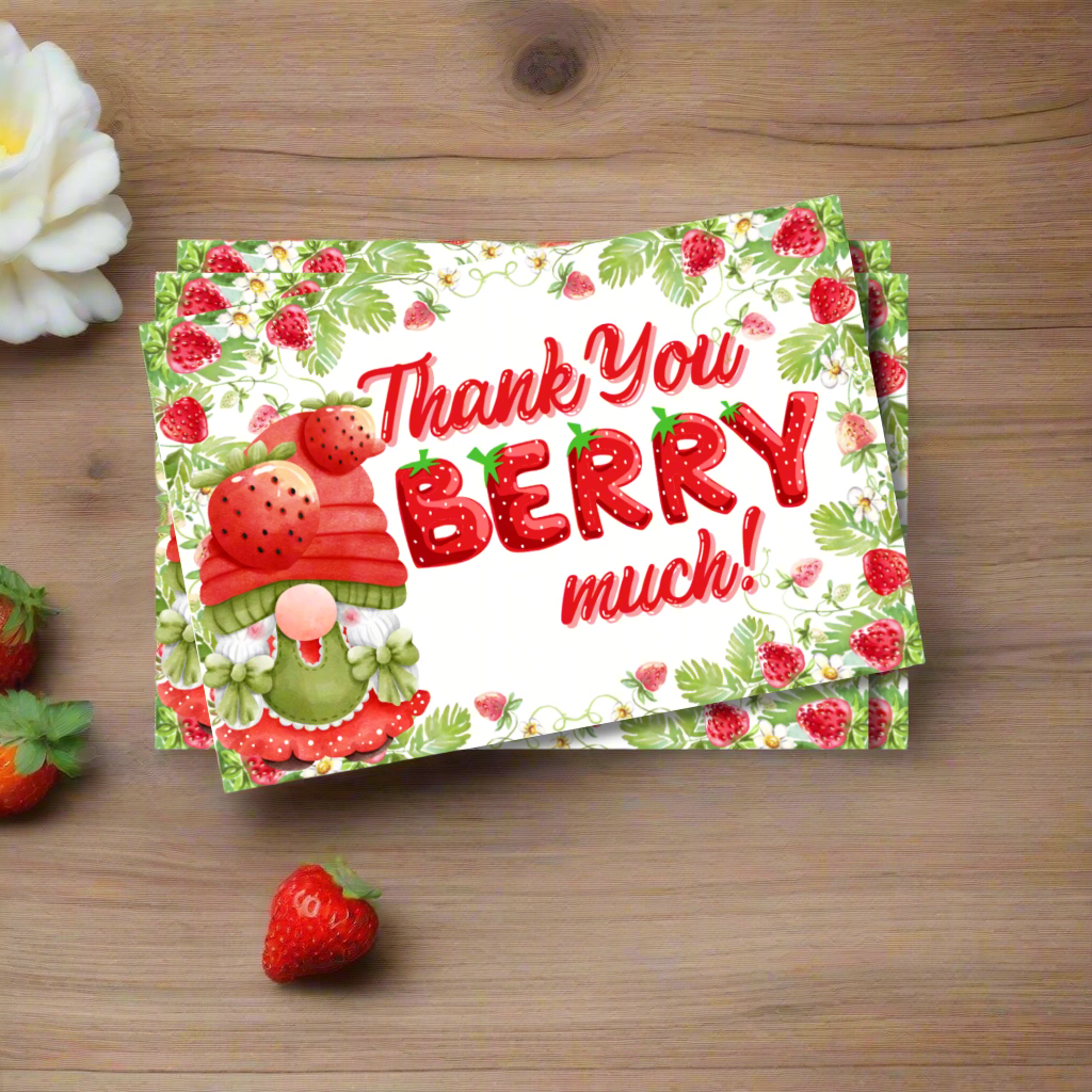 Thank You Berry Much Cards