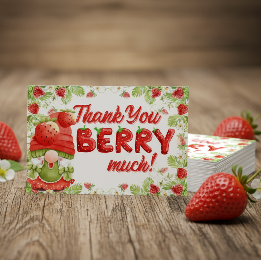Thank You Berry Much Cards
