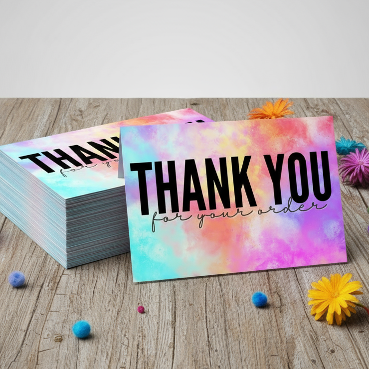 Tie Dye - Thank You for Your Order Cards