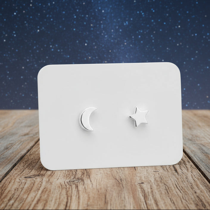 Mini Moon & Star Earrings (5mm)