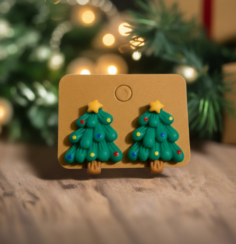 Christmas Tree Earrings (24mm)