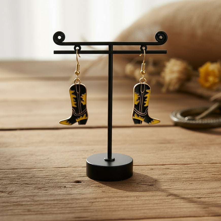 Cowboy Boot Dangle Earrings