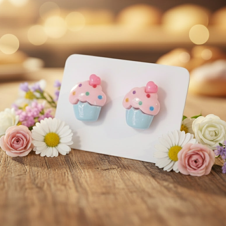 Cupcake Earrings (11mm)