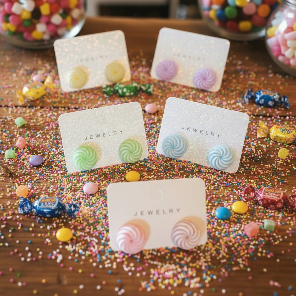 Candy Swirl Earrings (17mm)