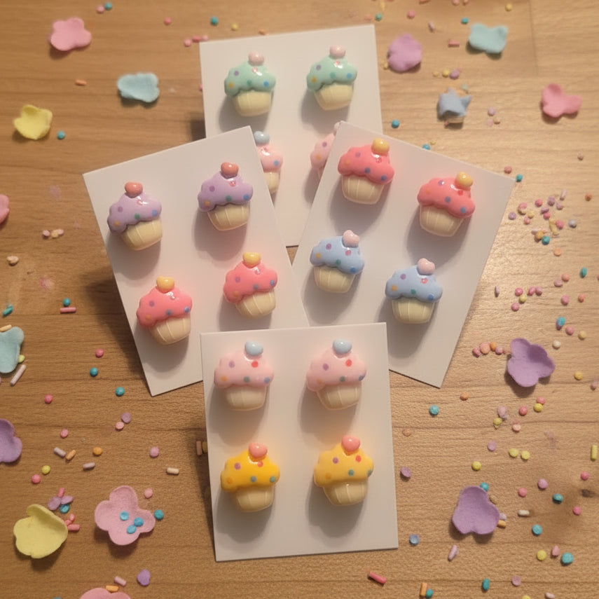 11mm Cupcake Earring Set (2 pair)
