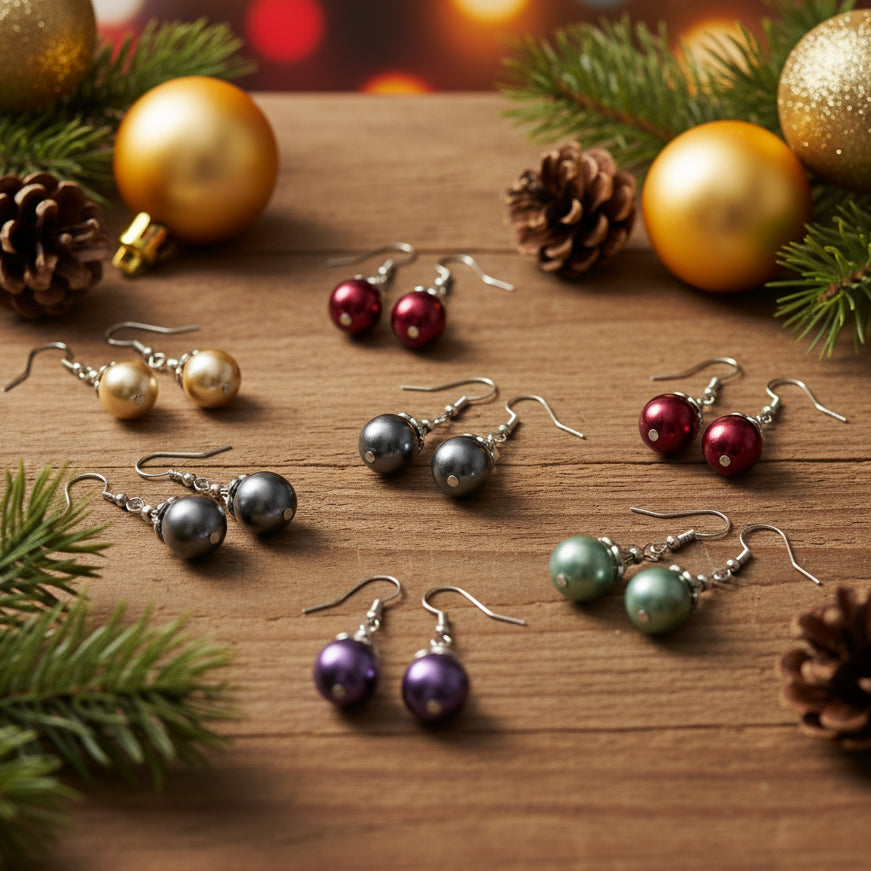 Ball Ornament Dangle Earrings