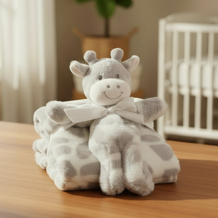 Plush Giraffe & Blanket Set