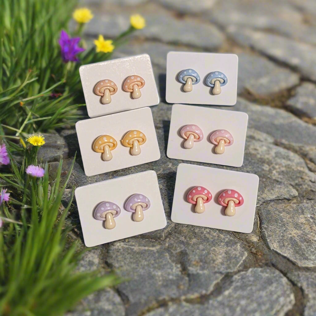 Mushroom Earrings (11mm)