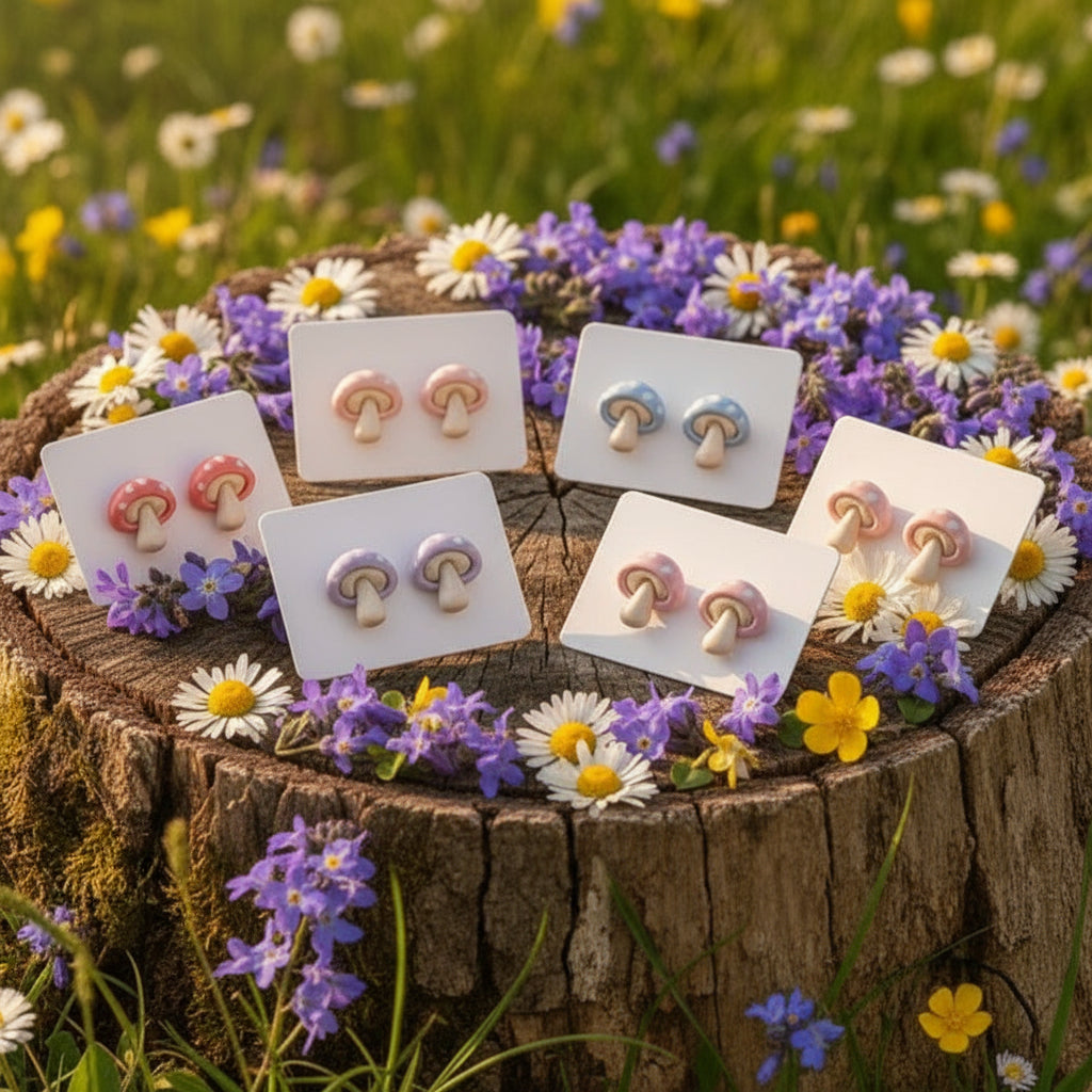 Mushroom Earrings (11mm)