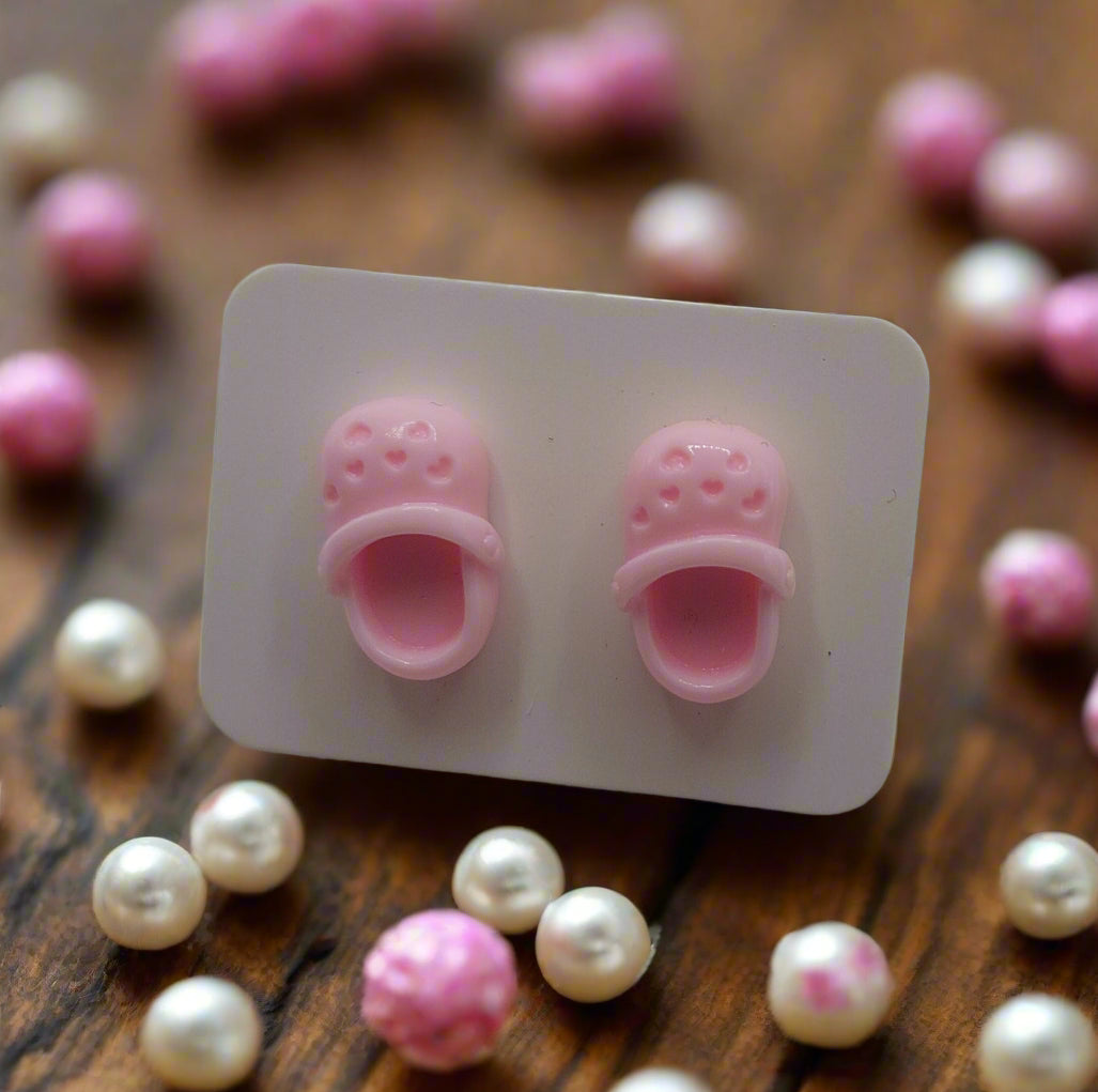 Pink Clog Earrings