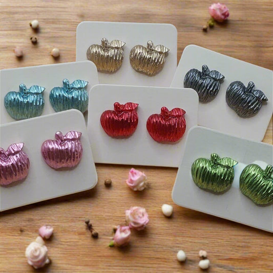 Pearlized Apple Earrings (13mm)