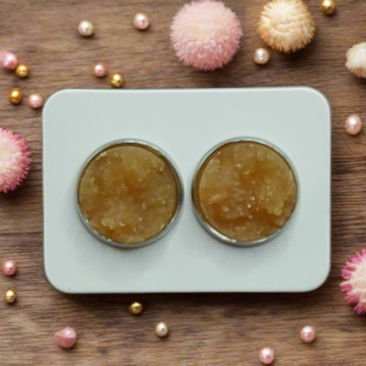 Caramel Imitation Druzy Earrings (14mm)