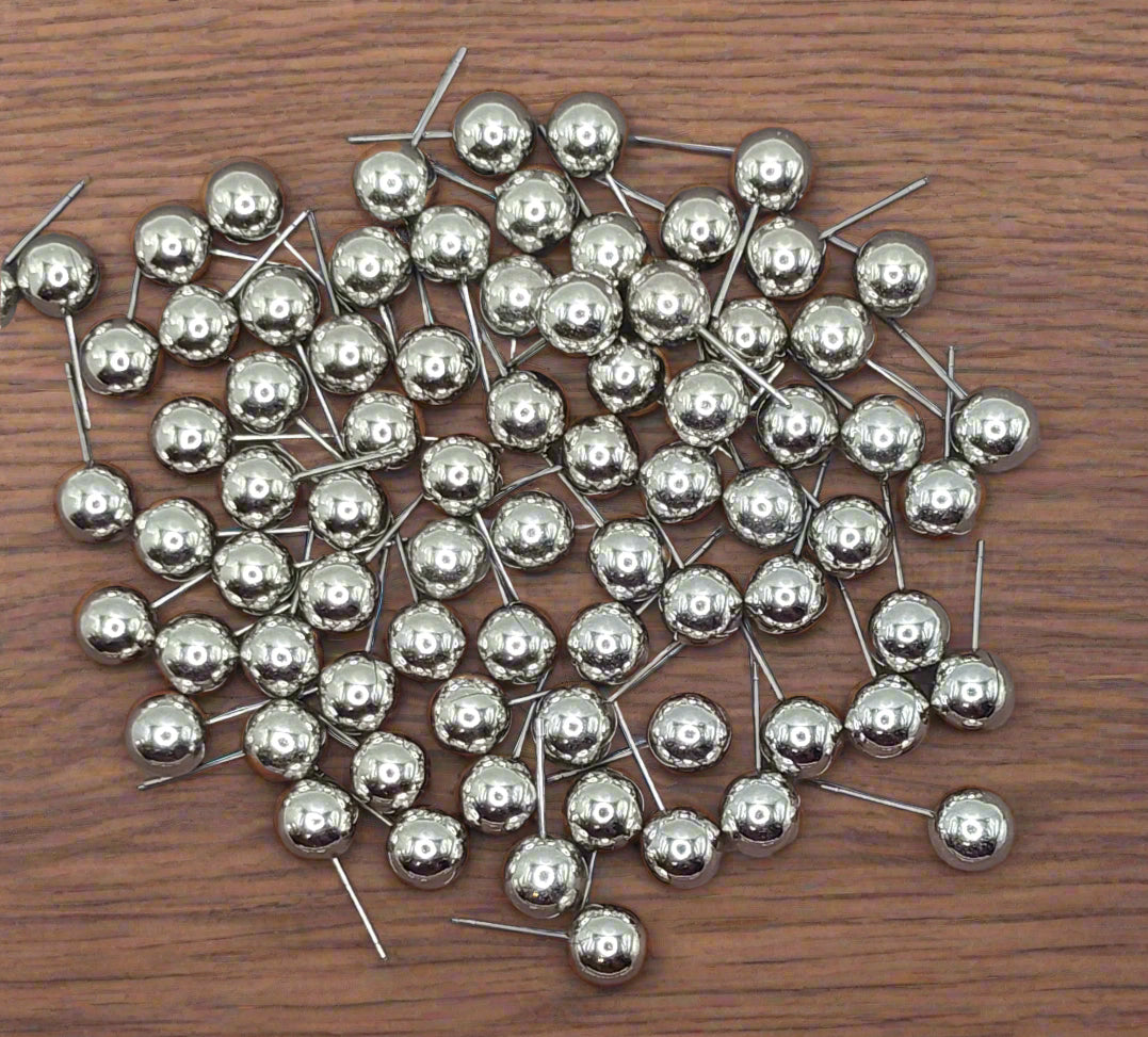 Silver Ball Stud Earrings (7.5mm)