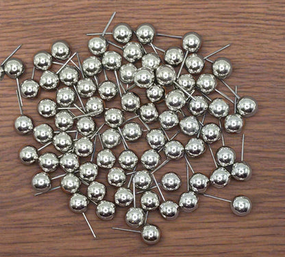 Silver Ball Stud Earrings (7.5mm)