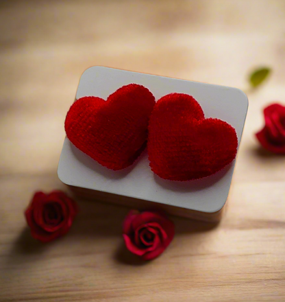 Red Velvet Heart Earrings