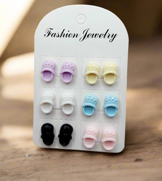 Clog Earrings (6 pair set)