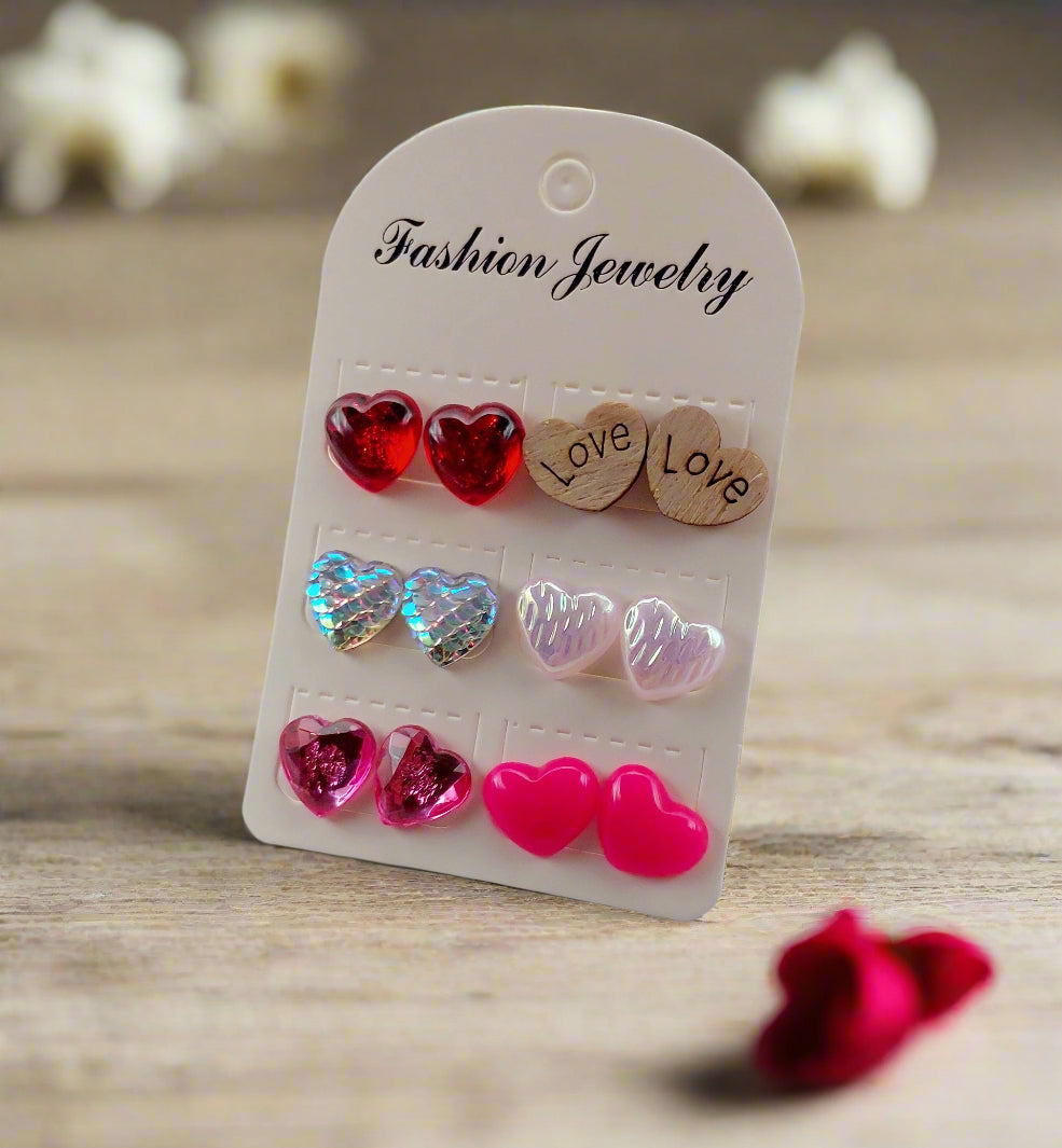 Hearts Earring Set