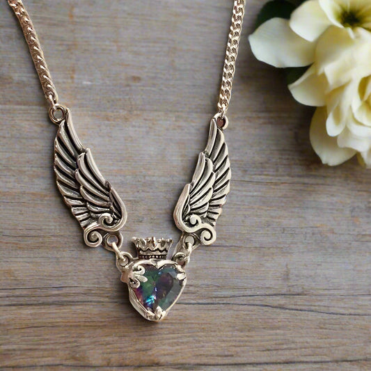 Angel Wing Heart Necklace