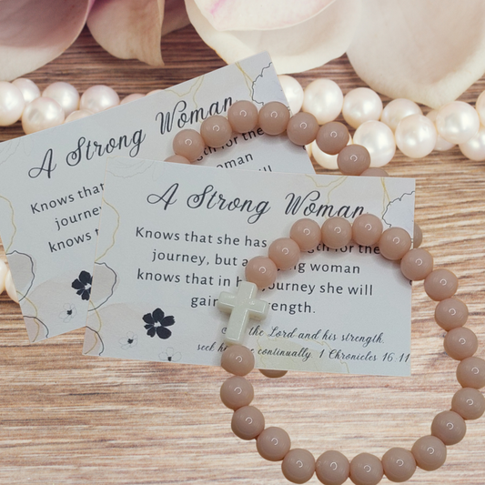 A Strong Woman Bracelet with Card