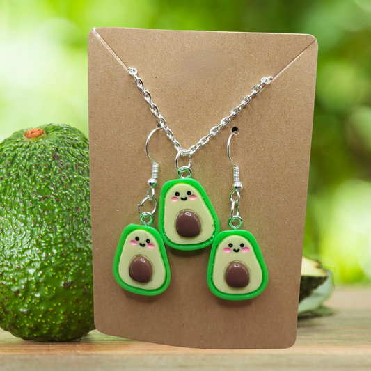 Avocado Necklace & Earring Set