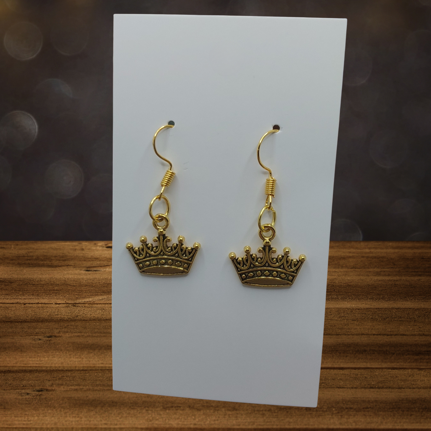 Crown Dangle Earrings