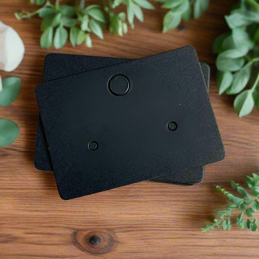 Earring Cards - Black - 1.76in x 1.26in, Pack of 50