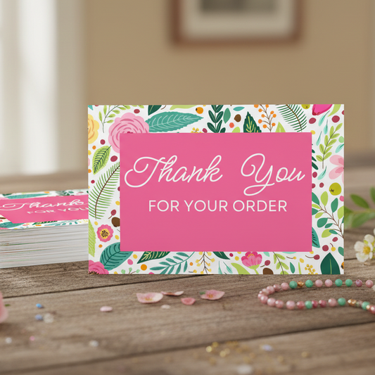 Floral - Thank You For Your Order Cards