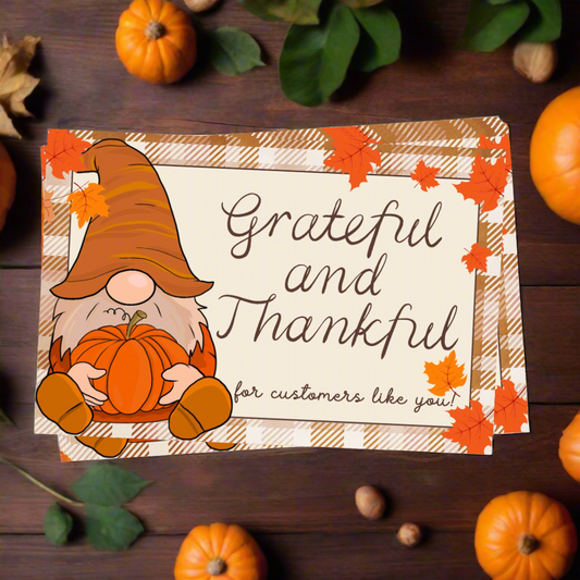 Grateful & Thankful for Customers Like You Cards