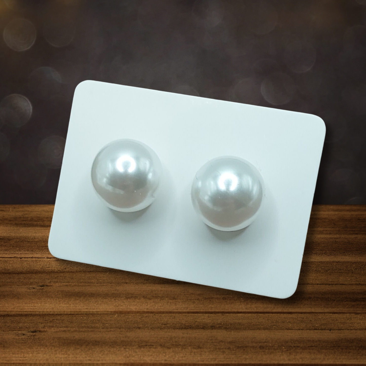 Imitation Pearl Stud Earrings (10mm)