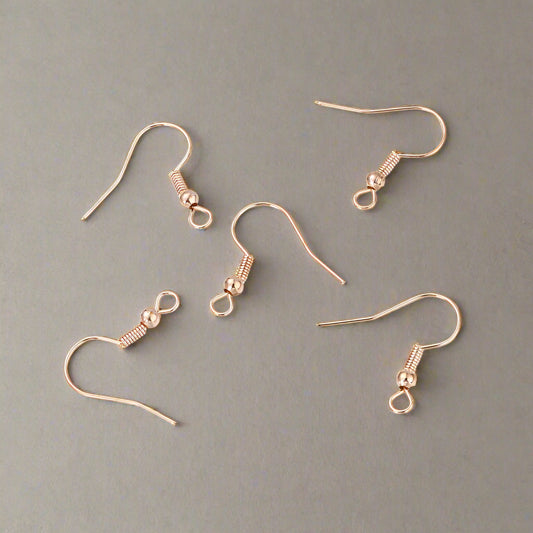 Light Gold Earring Hooks, 200 pieces