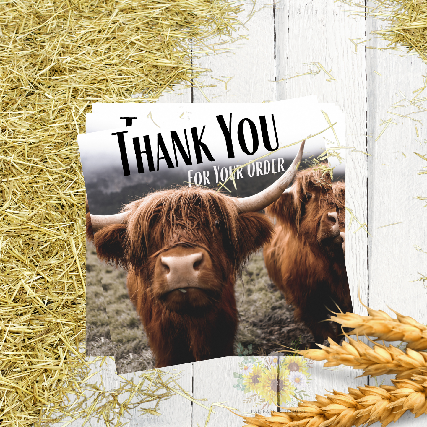 Longhorn - Thank You for Your Order Cards