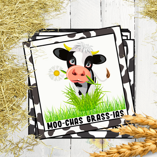 Moo-Chas Grass-ias Cards