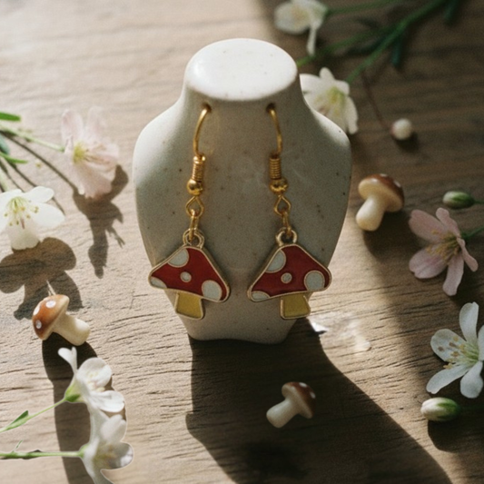 Mushroom Dangle Earrings