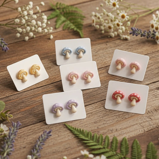 Mushroom Earrings (11mm)