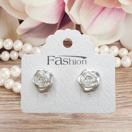 Pearly Rose Earrings (11mm)