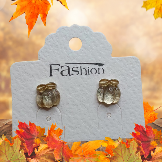 Pumpkin Earrings (9mm)