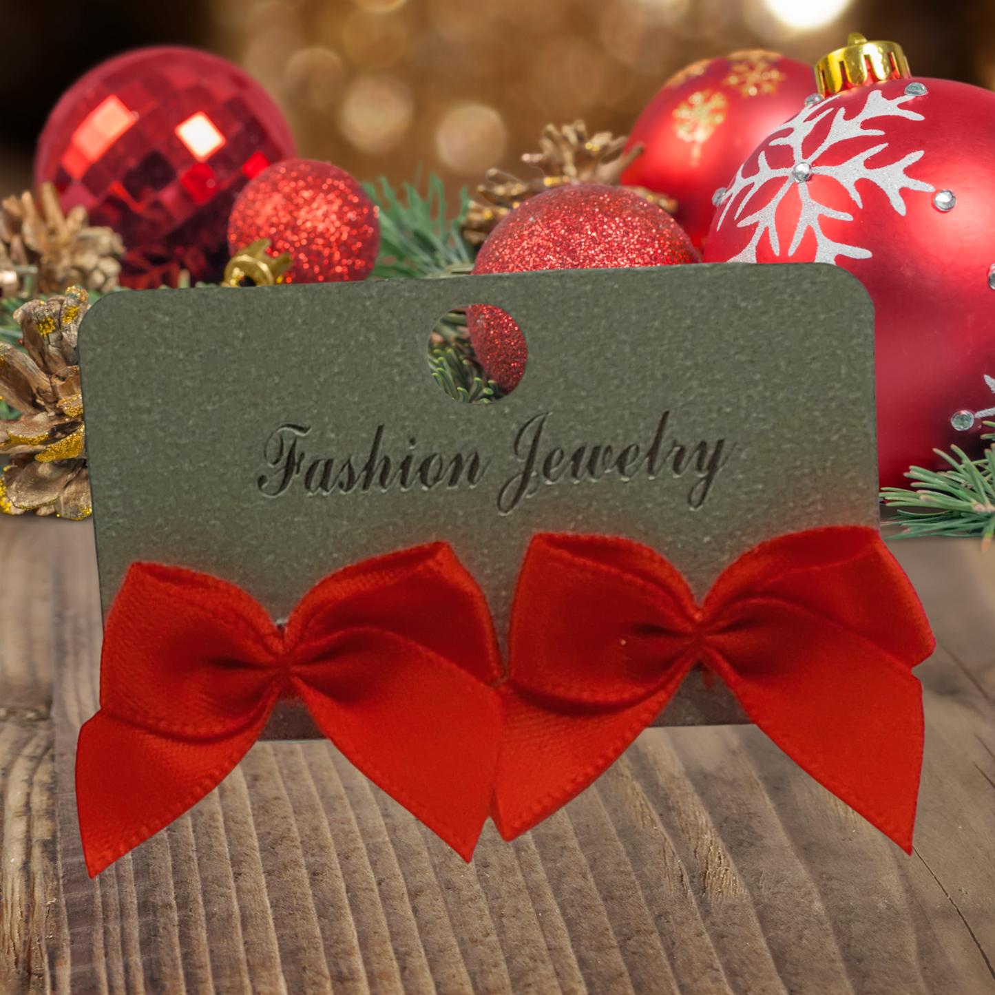 Red Satin Bow Earrings